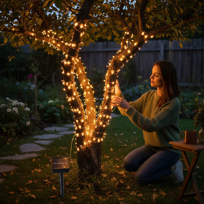 Solar Fairy String Lights – Outdoor LED Garland for Gardens, Streets, Patios and Holiday Decor with Energy-Saving Solar-Powered Illumination