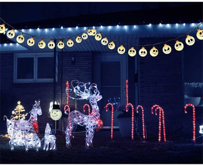 Nightmare Before Christmas Solar Garland – Waterproof Outdoor LED Light-Up Vine with 8 Modes for Halloween & Holiday Décor