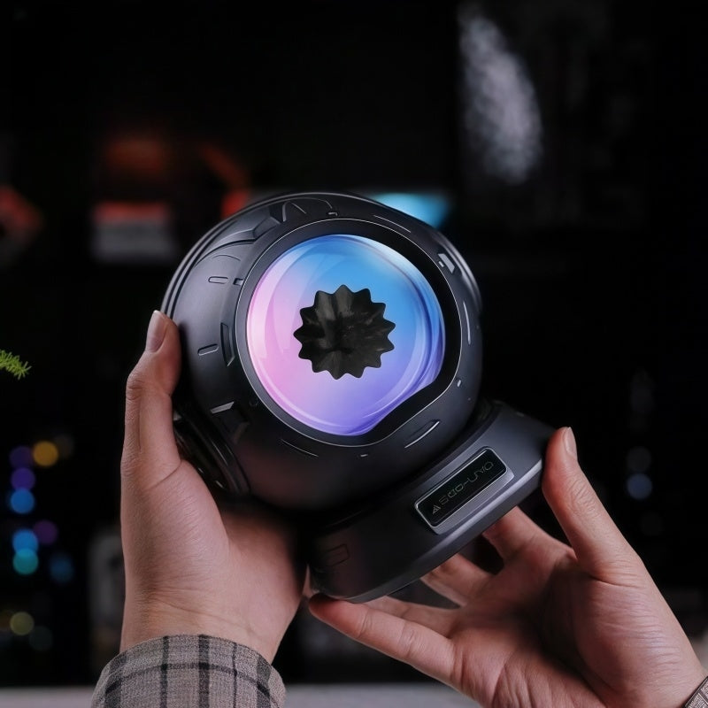 Dancing Ferrofluid Speaker – Colorful LED Reactive Desktop Speaker with Adjustable Visual Modes for Mesmerizing Home Decor