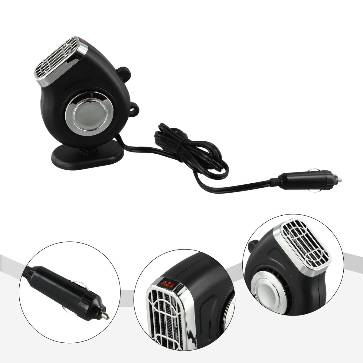 Dual-Purpose Car Heater & Defogger – Compact Energy-Saving Electric Fan for Winter Interior Heating & Dehumidifying