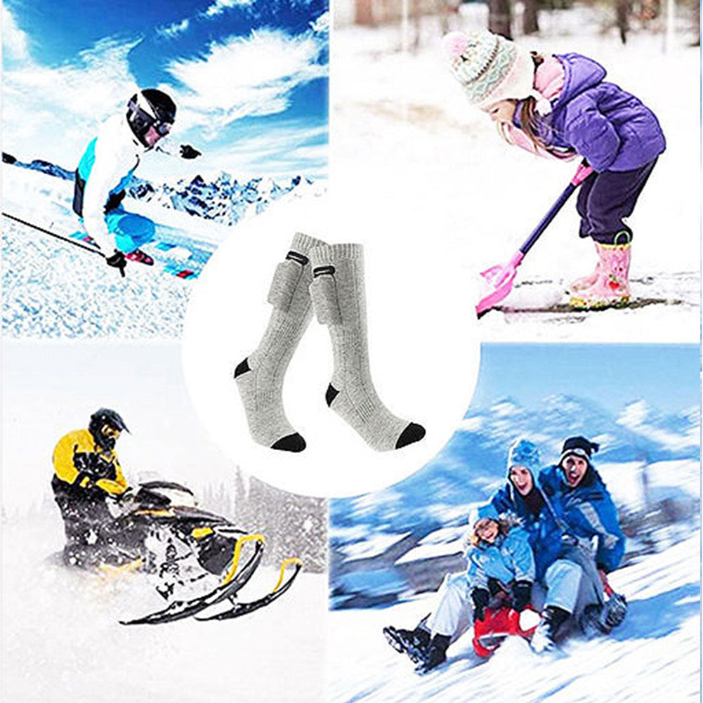 Electric Heated Socks - Rechargeable Thermal Foot Warmers with Adjustable Heating Modes for Winter Outdoor Activities