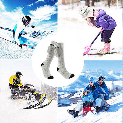 Electric Heated Socks - Rechargeable Thermal Foot Warmers with Adjustable Heating Modes for Winter Outdoor Activities
