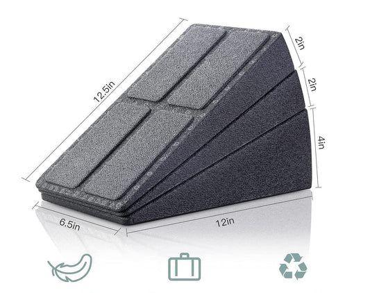 Yoga Bricks Squat Wedge Blocks – Adjustable Non-Slip Slant Boards for Stretching, Strength Training and Improved Flexibility Support
