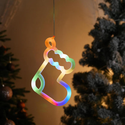 Battery-Powered Window Wall Lights – Snowflake, Stocking & Bell Designs with Suction Cups for Holiday Decor, Ramadan Ambience, and Festive Home Styling