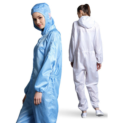 Unisex Hooded Cleanroom Coveralls – Dust-Proof Anti-Static One-Piece Work Uniform for Clean Environments, Protective Tasks and Professional Workplace Wear