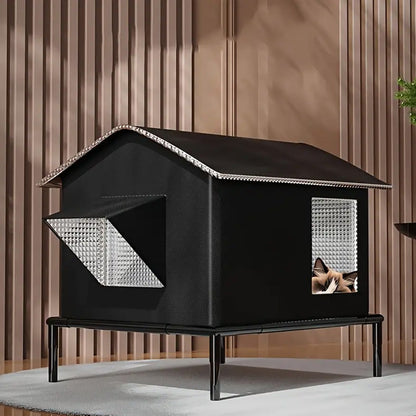 Elevated Waterproof Pet Bed – Moisture-Resistant Cat House with Weatherproof Design for Small and Medium Dogs Indoor or Outdoor