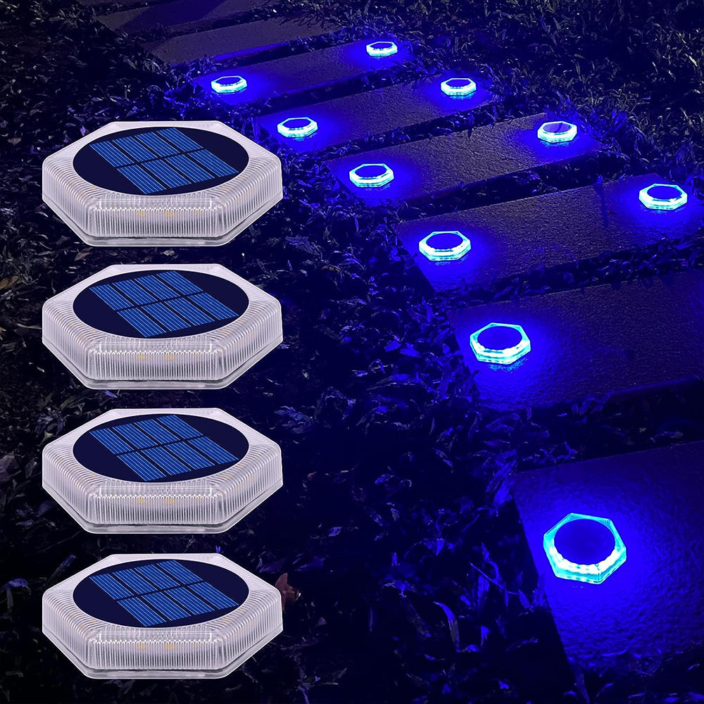 Solar Ground Light Waterproof – IP68 Heavy-Duty Waterproof LED Deck and Pathway Lamp for Driveways, Steps, Gardens and Outdoor Landscape Lighting