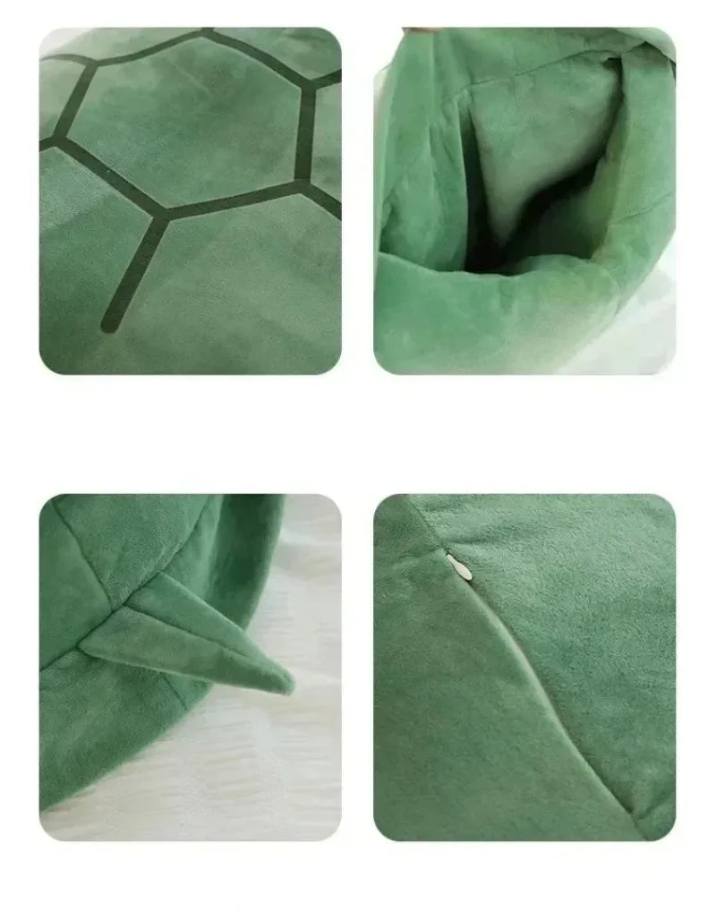 Turtle Shell Plush Pillow – Wearable Tortoise Back Cushion for Kids, Naps, Dress Up, Bedroom Decor and Cozy Relaxation