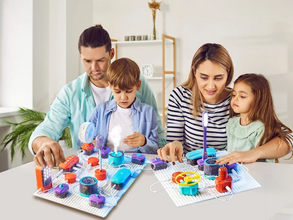 Electronic STEM Building Blocks - Physics Circuit Experiment Kit for Kids Educational Science Learning and Creative Engineering Fun