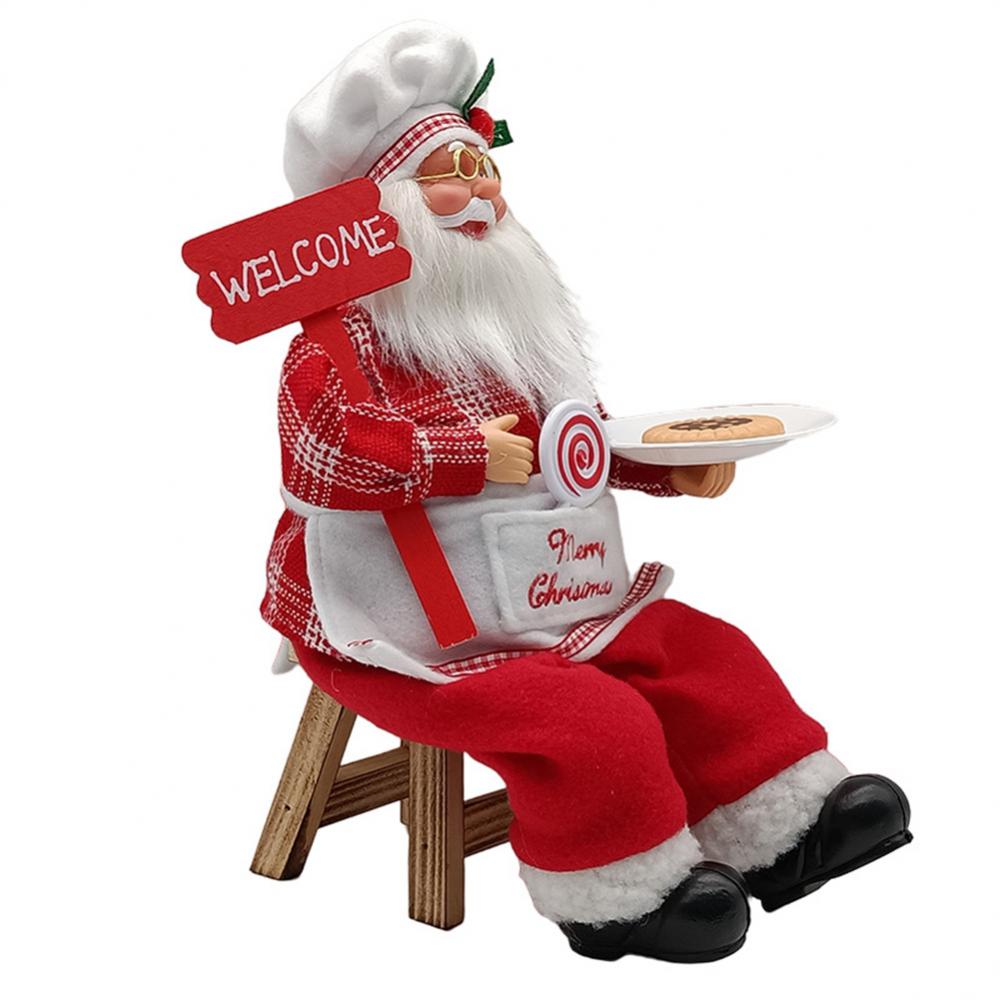 Standing Chef Santa Claus Figurine – 12-Inch Christmas Home Decoration, Festive Table Ornament & Holiday Party Display for Navidad 2025