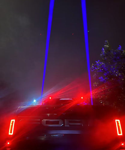 Waterproof LED Flagpole Navigation Light – 15W Blue Green Wide-Voltage Auxiliary Spotlight for Off-Road Cars, Trucks, Boats and Outdoor Visibility