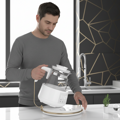 Smart Electric Baby Kettle – 1.2L Thermostatic Milk Warmer with 24-Hour Keep-Warm Function for Infant Formula and Water Preparation