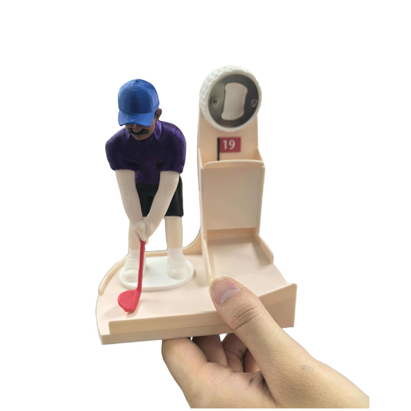 Golf Bottle Opener –3D  Creative Printed Beer Opener Gadget for Home Bars, Parties, Wine Nights and Fun Gifts for Golf Lovers