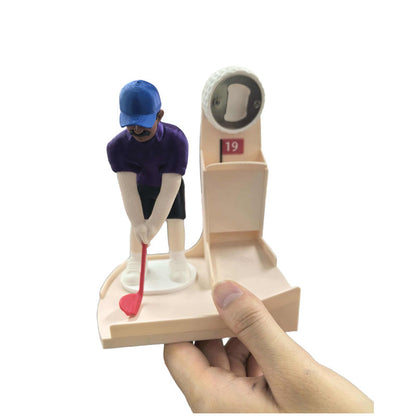 Golf Bottle Opener –3D  Creative Printed Beer Opener Gadget for Home Bars, Parties, Wine Nights and Fun Gifts for Golf Lovers
