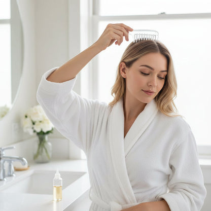 Scalp Liquid Applicator Comb – Mini Portable Anti-Static Hair Care Tool for Precise Serum, Oil and Nourishing Treatment Application at Home