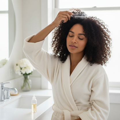 Scalp Liquid Applicator Comb – Mini Portable Anti-Static Hair Care Tool for Precise Serum, Oil and Nourishing Treatment Application at Home