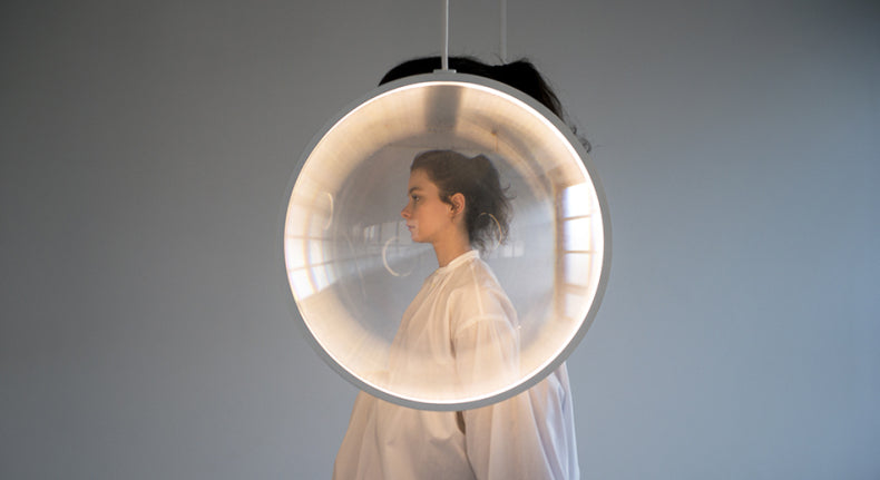Yuji Okitsu LED Pendant Light – Round Clear Glass Designer Fixture for Hotels, Dining Rooms, Living Spaces and Modern Restaurant Interiors