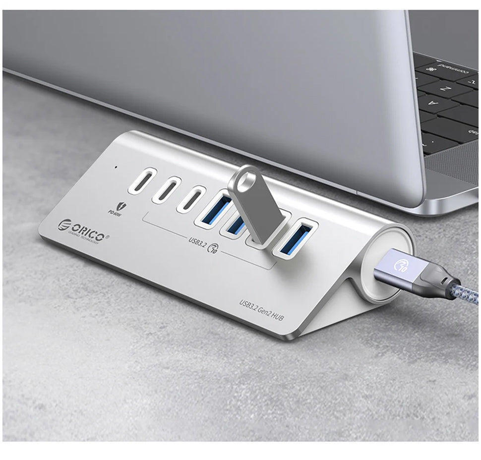 USB 3.2 Hub Splitter – 4/7-Port USB-A and Type-C Docking Station with Card Reader, Charging and Switch Adapter for MacBook PC Laptop