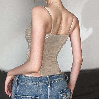 Sexy Lace-Up Bodysuit for Women – One-Piece Sleeveless Slim Fit Lingerie Outfit, Casual Festival Streetwear for Summer Fashion Trends