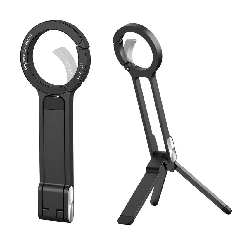 Adjustable Mag Safe Phone Tripod – Portable Magnetic Mount with Carabiner Handle, Vlog Travel Tripod Stand for iPhone 12–17 Pro Max
