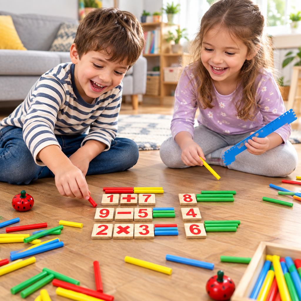 Kindergarten Counting Sticks – Educational Math Learning Toy for Children with Number Practice, Sorting, Early Arithmetic and Hands-On Classroom Activities