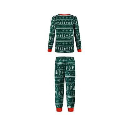Christmas Family Matching Pajamas – Allover Print Two-Piece Sets for Parents and Kids with Baby Romper, Holiday Sleepwear Ensemble