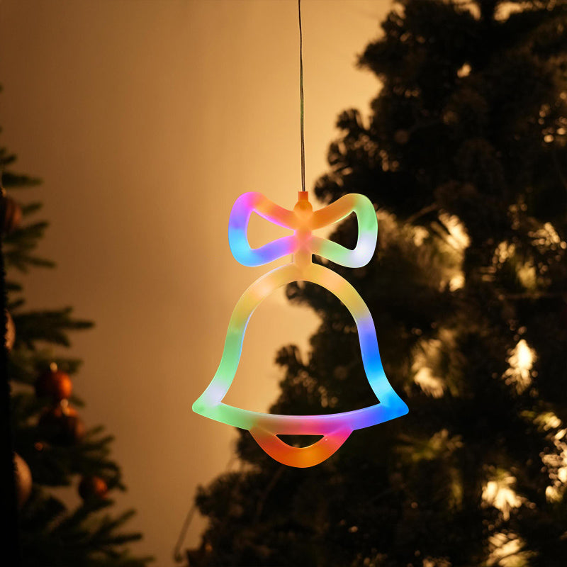 Battery-Powered Window Wall Lights – Snowflake, Stocking & Bell Designs with Suction Cups for Holiday Decor, Ramadan Ambience, and Festive Home Styling