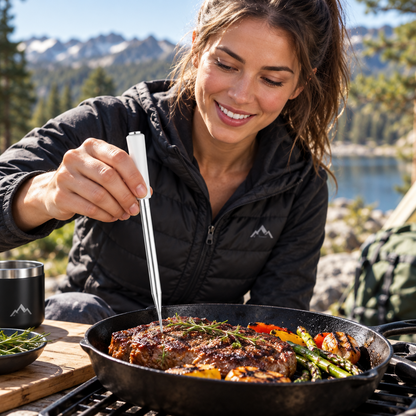 Wireless Bluetooth Meat Thermometer – Precision BBQ Temperature Gauge with Long and Short Probes for Beef, Grilling, Roasting and Everyday Cooking