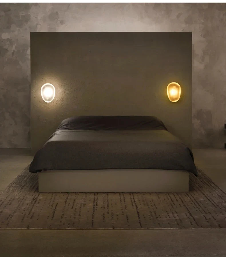 Nordic Pebble Wall Lamp – Creative Designer Shape Sconce for Studies, Bedrooms and Living Rooms with Modern Decorative Ambient Lighting