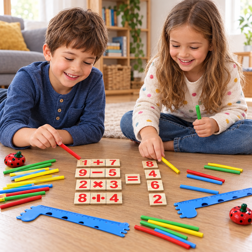 Kindergarten Counting Sticks – Educational Math Learning Toy for Children with Number Practice, Sorting, Early Arithmetic and Hands-On Classroom Activities