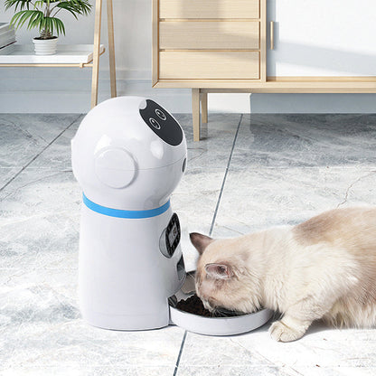 Automatic Robot Pet Feeder – 3.5L Smart Food Dispenser for Cats and Dogs with Convenient Scheduled Feeding and Large-Capacity Meal Storage