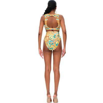 Tassel Print Bikini Set – Elegant Women’s High-End Swimsuit with Cross-Border Detailing, Stylish and Fashionable Summer Swimwear