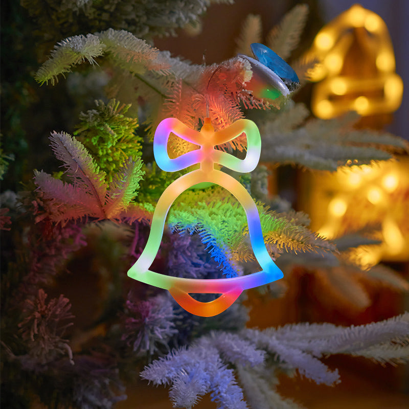 Battery-Powered Window Wall Lights – Snowflake, Stocking & Bell Designs with Suction Cups for Holiday Decor, Ramadan Ambience, and Festive Home Styling