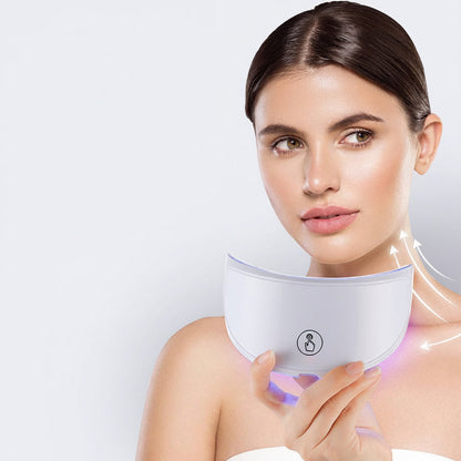 LED Neck Beauty Mask – Photon Light Skin-Care Device for Neck Firming, Brightening Appearance, Rejuvenation Routines and At-Home Wrinkle-Care Support
