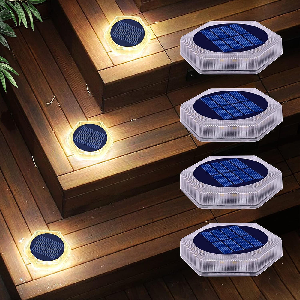 Solar Ground Light Waterproof – IP68 Heavy-Duty Waterproof LED Deck and Pathway Lamp for Driveways, Steps, Gardens and Outdoor Landscape Lighting