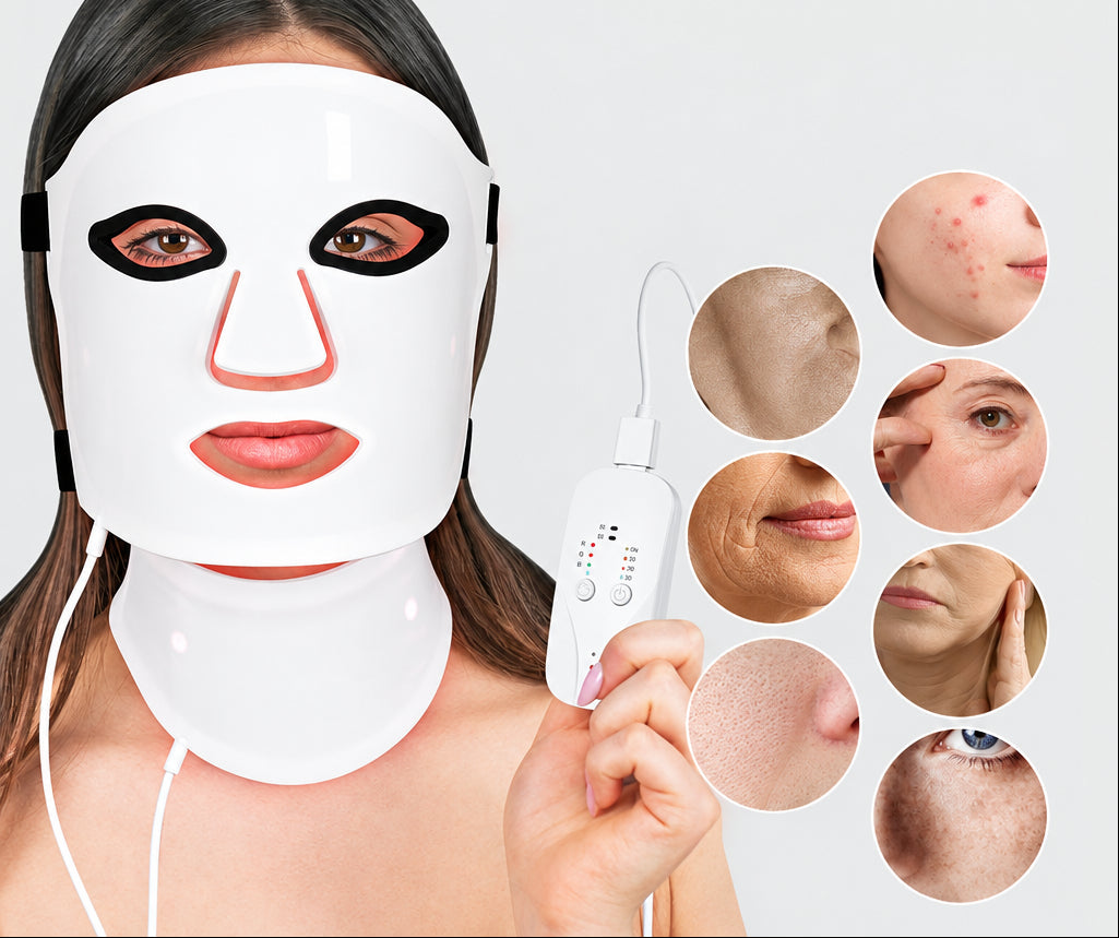 LED Color Light Beauty Device – At-Home Facial Skin-Care Tool with Multi-Color Light Modes for Relaxing, Convenient Beauty Routines