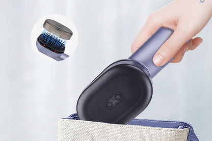 Vibration Hair Care Massage Comb with Atomizing Spray – Scalp Massaging Hairbrush for Oil Application and Relaxing Head Care