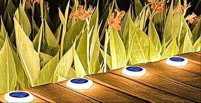 Solar Ground Light Waterproof – IP68 Heavy-Duty Waterproof LED Deck and Pathway Lamp for Driveways, Steps, Gardens and Outdoor Landscape Lighting