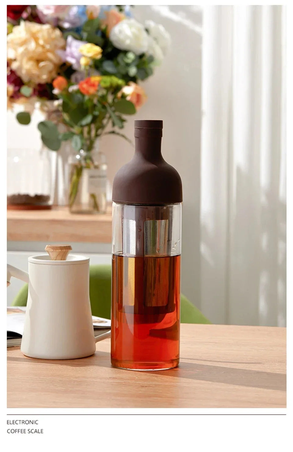 Cold Brew Coffee Maker – 1000ML High-Borosilicate Glass Pot for Smooth Cold Coffee, Fruit Tea and Refreshing Home Brewing