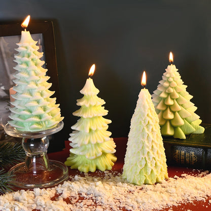 Large Christmas Tree Candle Mold – DIY Silicone Mold for Handmade Aromatherapy Candles, Resin Crafts, Holiday Parties, and Festive Decoration Projects