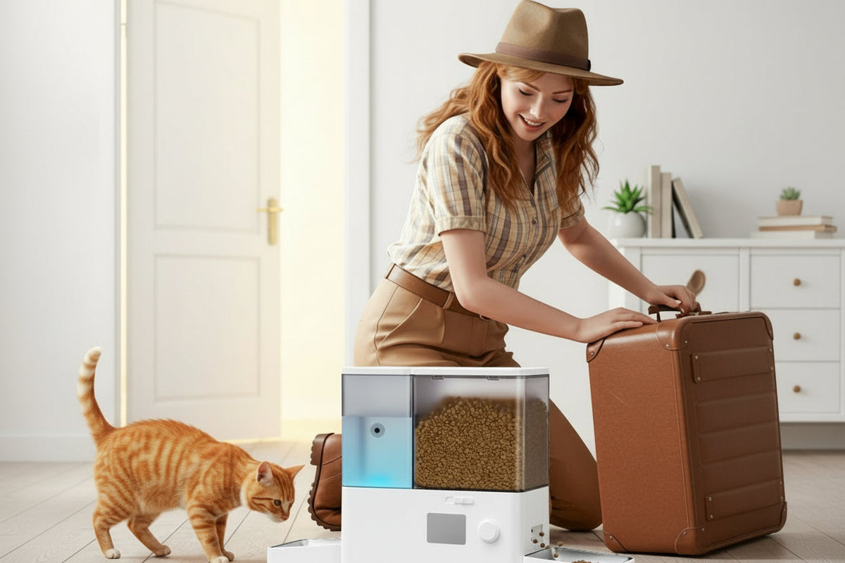 Smart Automatic Pet Feeder Set – 8.5L WiFi APP Food Dispenser with 5L Feeding Storage and 3.5L Gravity Water Drinker