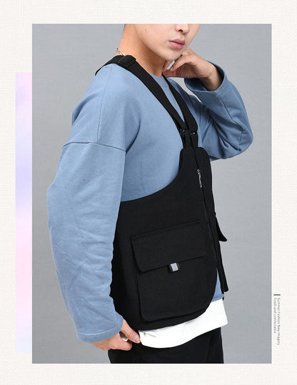 Streetwear Chest Rig Bag – Unisex Hip-Hop Tactical Vest Pack with Multi-Pocket Storage for Outdoor Travel, Fashion Streetwear & Utility Everyday Carry