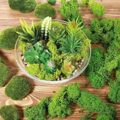 Artificial Fresh Green Moss Mat – Realistic Polyester Lawn Decor for Parties, Events, Indoor Displays, Outdoor Styling and Creative Backdrops