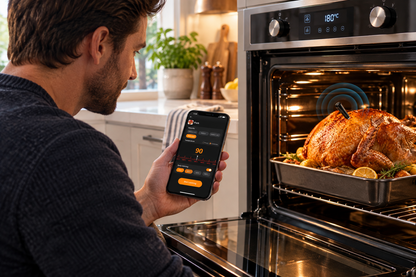 Wireless Bluetooth Meat Thermometer – Precision BBQ Temperature Gauge with Long and Short Probes for Beef, Grilling, Roasting and Everyday Cooking