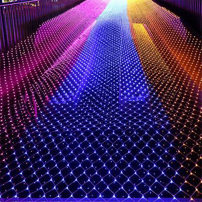 Outdoor LED Christmas Net Lights – 2×2m / 3×2m / 6×4m Mesh Fairy Curtain Garland for Garden, Wedding Backdrops & Holiday Parties
