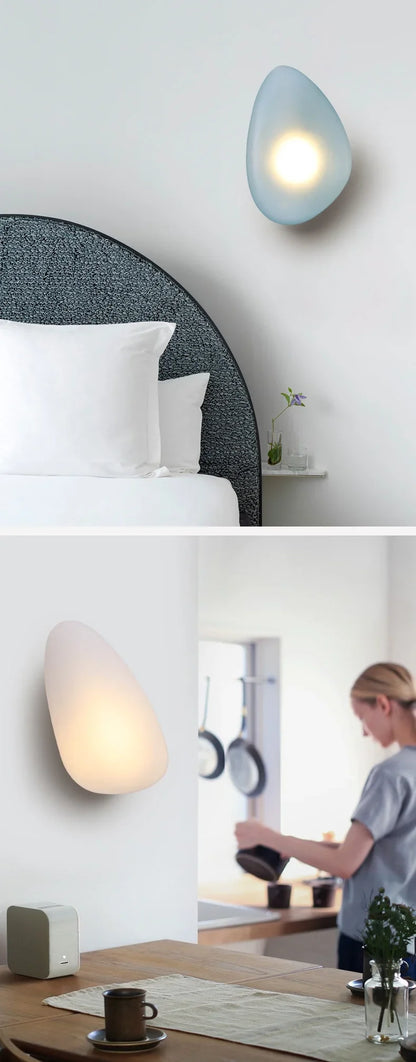 Nordic Pebble Wall Lamp – Creative Designer Shape Sconce for Studies, Bedrooms and Living Rooms with Modern Decorative Ambient Lighting