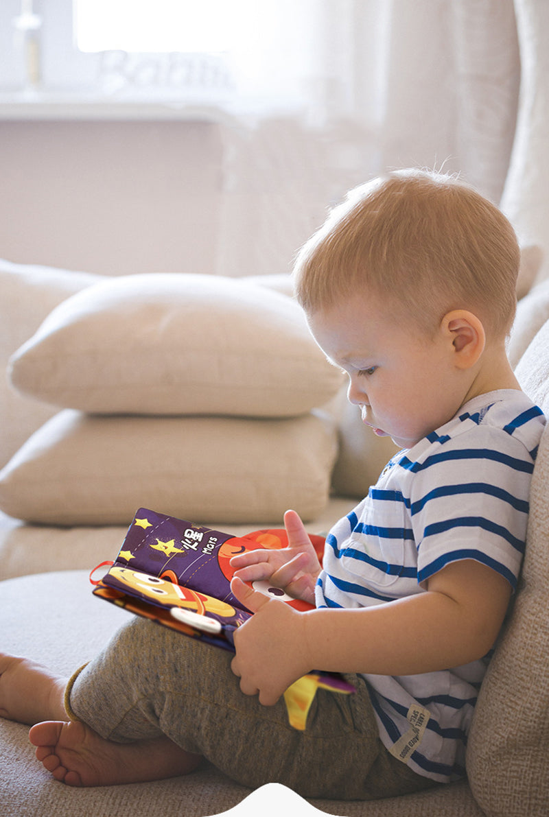Baby Cloth Book –3D Soft Sensory Learning Toy for Infants with Interactive Pages, Early Development, Quiet Play and Tactile Exploration