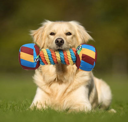 Rainbow Twist Candy Dog Chew Toy - Colorful Squeaky Bite-Resistant Toy for Teeth Grinding and Interactive Pet Playtime