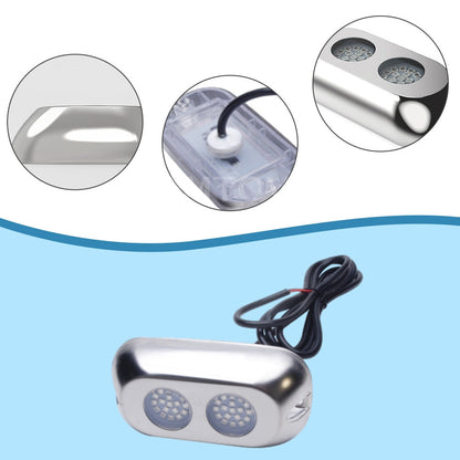 Marine Underwater Boat Light – Waterproof 10-30V Transom LED Lamp for Yachts and Pontoon Boats with Bright Tail and Accent Illumination