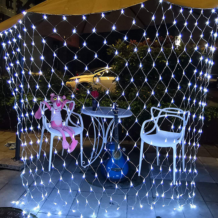 Outdoor LED Christmas Net Lights – 2×2m / 3×2m / 6×4m Mesh Fairy Curtain Garland for Garden, Wedding Backdrops & Holiday Parties